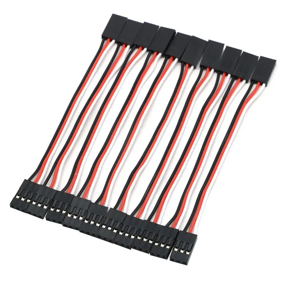 10pcs 100mm 150MM 200MM 300MM 500MM Servo Extension Cord Male to Male for JR Plug Servo Extension Lead Wire Cable 10cm by InterCyprus Trading Ltd