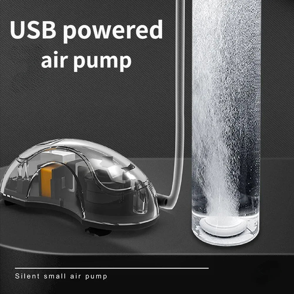 Portable Aquarium Mini Oxygen Pump &ndash; Low Noise USB Charging