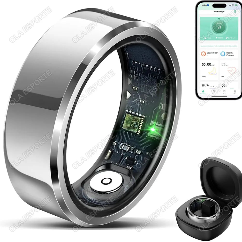 2025 Smart Ring for Xiaomi - Heart Rate &amp; Blood Oxygen Monitor, Waterproof, Multi-Sport Mode