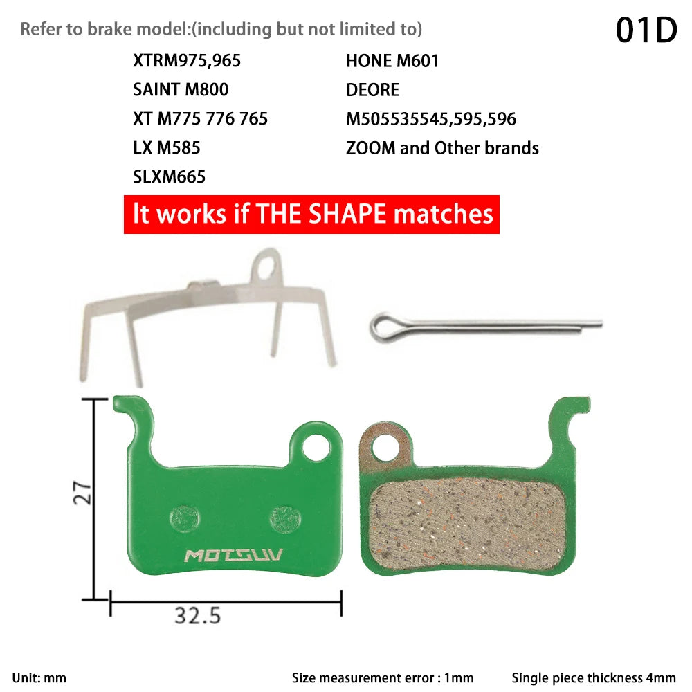 10 Pairs MTB Disc Brake Pads Ceramic &ndash; Ceramic Pad Formula 01D