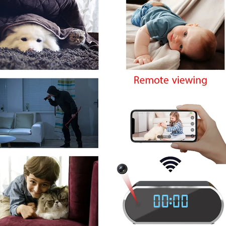 Wireless Alarm Clock Camera &ndash; 1080P Full HD Night Vision