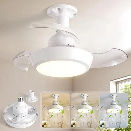 Ceiling Fan Light 48W - Three Lighting Modes And Quiet Motor