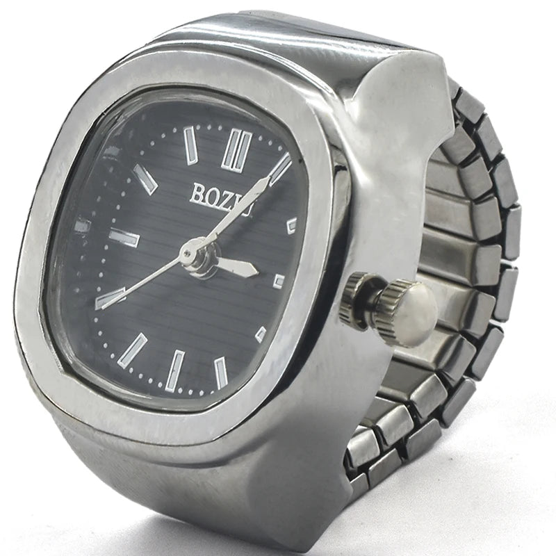 Ring Quartz Watch &ndash; Elegant Design for Couples silvery-black