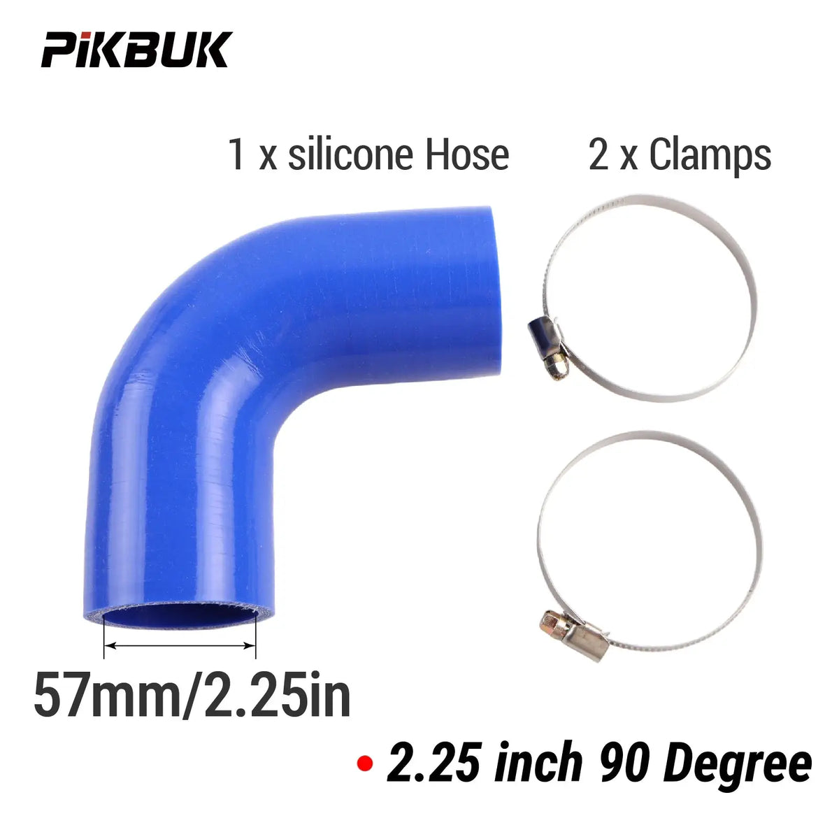 PIKBUK High Quality 76mm 64 57 51mm 90 Degree 3 inch 2.5 2.25 2 inch Hose Elbow Silicone Hose Pipe Intercooler Coupler Turbo by InterCyprus Trading Ltd