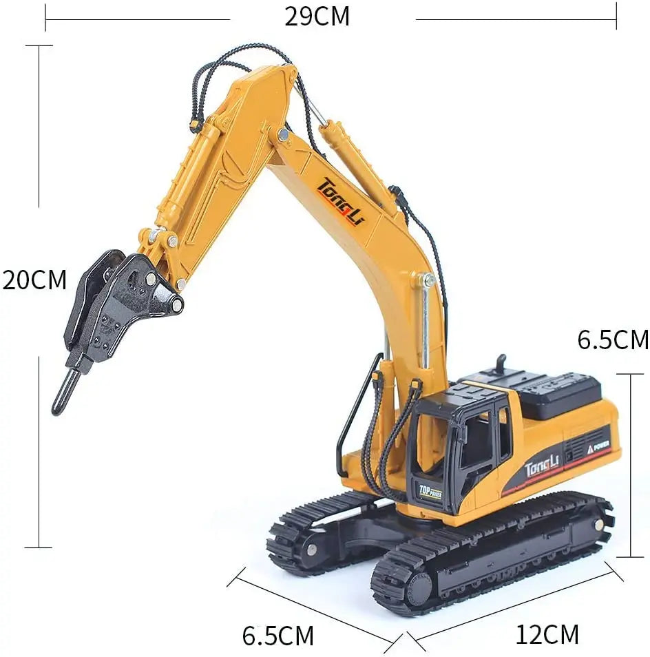 Huina 1:50 Diecast Grävmaskin Grävlastare Hjullastare