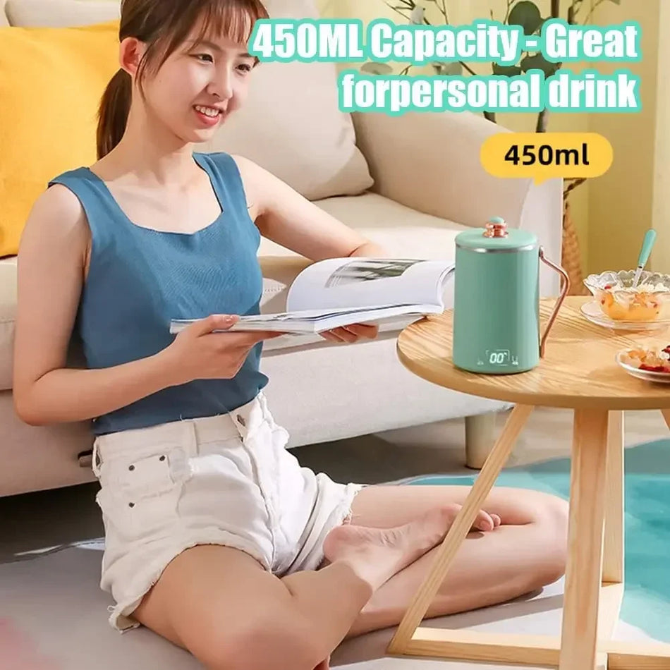 220V Portable Electric Kettle 450ml Heat Preserving Cup EU