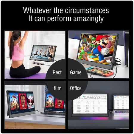 Anmite 10.5-Inch Portable Monitor 1280P HDR - Perfect for Gaming &amp; Expansion