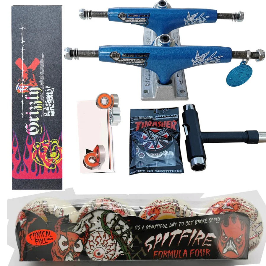 Spitfire Forged Thunder Trucks 5.25Inch &ndash; Chrome Bearings 53mm 99D 5