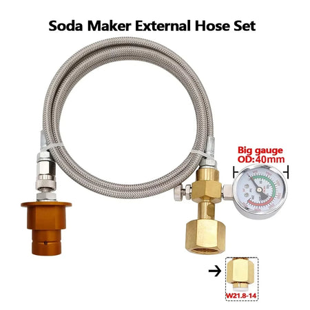 Soda Hose Kit Soda Maker Quick Connect &ndash; Flow Control Valve Gold W21.8 250bar-A