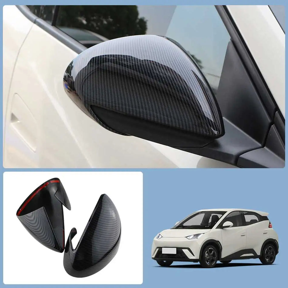 Κάλυμμα Καθρέφτη Οπισθοπορείας BYD Dolphin, Εμφάνιση Ινών Άνθρακα, ABS, 2 Τεμ