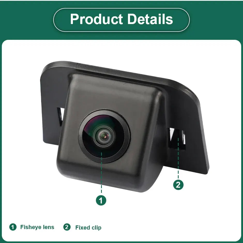 GreenYi CCD AHD 1920x1080P Night Vision Car License Plate Light Rear View Camera For Toyota Prius 2011-2014 Trunk Reserved Hole by InterCyprus Trading Ltd