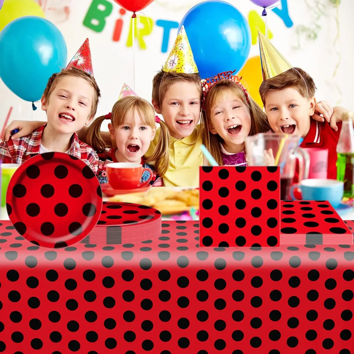 Ladybug Birthday Party Supplies Set
