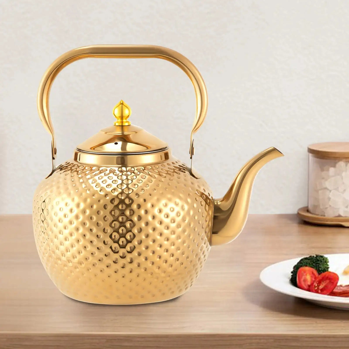 2L Hammered Spherical Kettle &ndash; Gas Stove Compatible