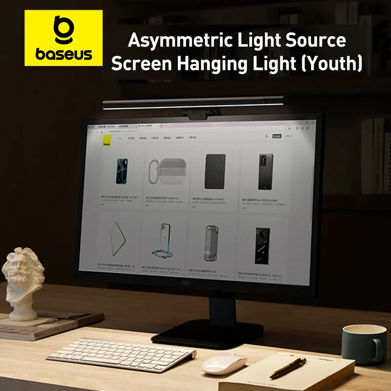 Baseus LED Desk Lamp Screen Light &ndash; Three Color Temp Modes