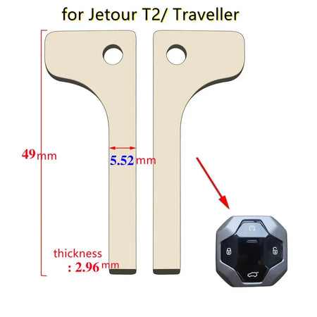 10pcs/lot Car Emergency Insert Smart Small Uncut Key Blade for Chery Jetour T2/ Traveller by InterCyprus Trading Ltd