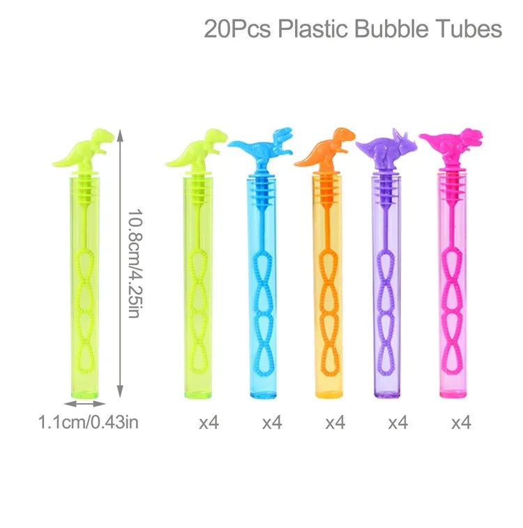 Dinosaur Bubble Tube Soap Bottle for Dinosaur-Themed Parties &amp; Events 20pcs