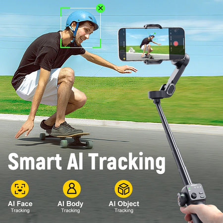 AOCHUAN Handheld Gimbal Stabilizer &ndash; Smooth Face Tracking for Perfect Selfies
