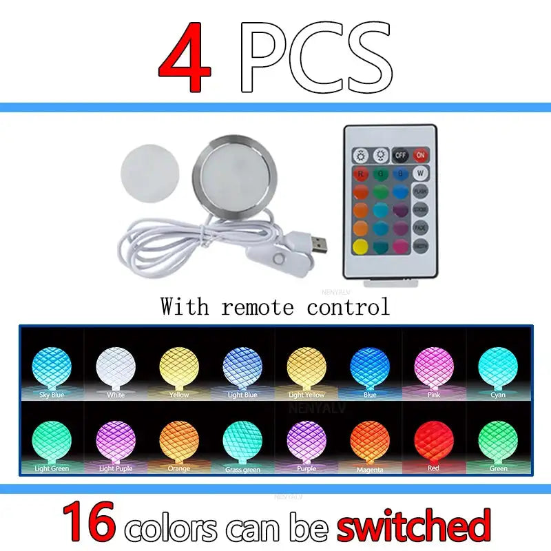 Bambu Lab LED Lamp Kit 001 Hardware For 3D Printing Parts 4 Sets-16 Colorful