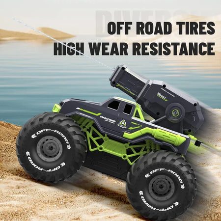 Amphibious RC Car With Water Gun &ndash; Gesture Sensing Off Road