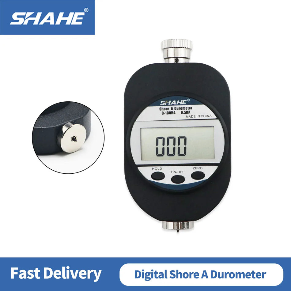 Shahe LCD-display Digital Shore A Durometer för däckgummihårdhetstestare