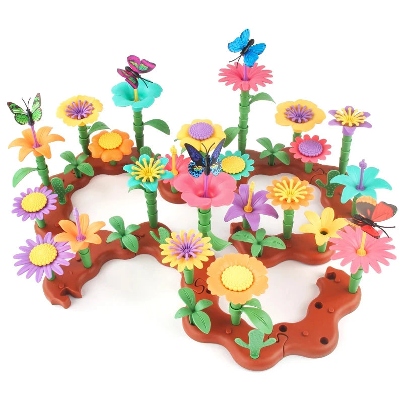 STEM Educational Flower Garden Building Toy for Kids Aged 3-7 - Enhance Creativity and Learning