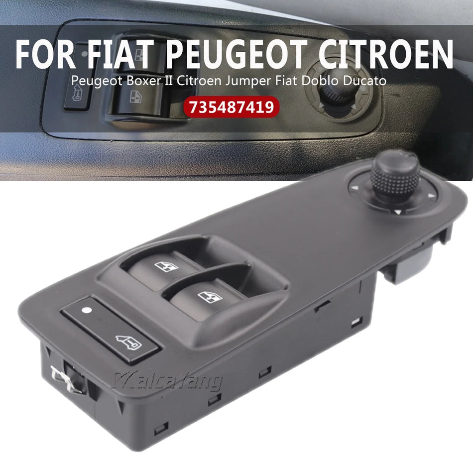 Interrupteur de Vitre Électrique ABS pour Peugeot Boxer Citroën Jumper Fiat Ducato