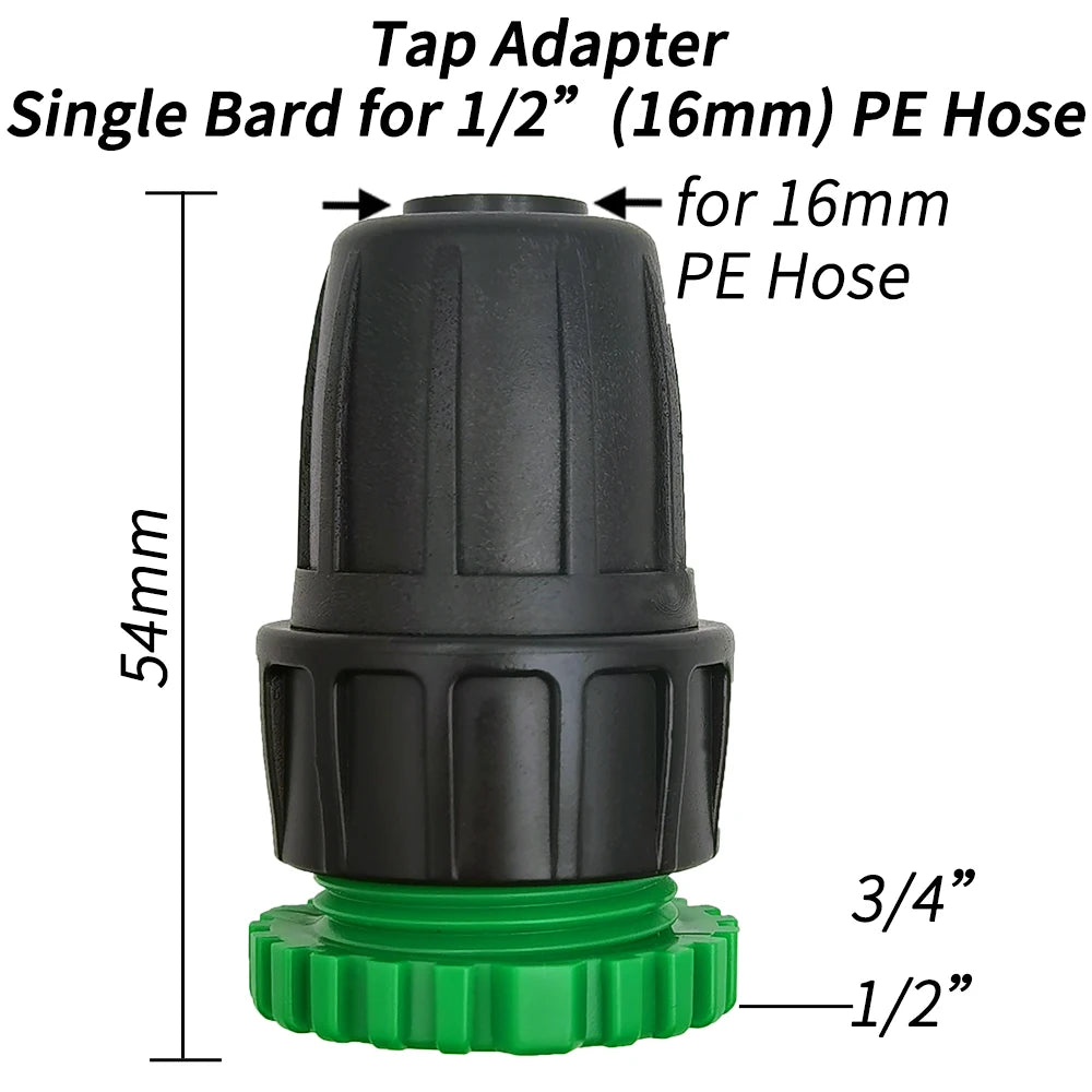Oasis 3X Garden Tap Adapter Splitter - Drip Irrigation Hose Connectors