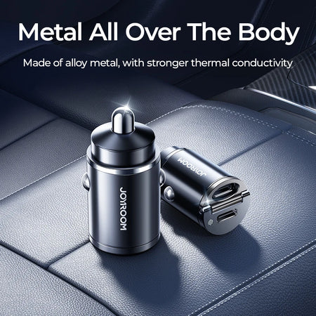 Joyroom 30W Pull Ring Car Charger - Dual Fast PD QC