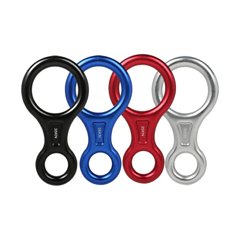 Rock Climbing Carabine 8 Shape Descender &ndash; Ultra Strong 35kN