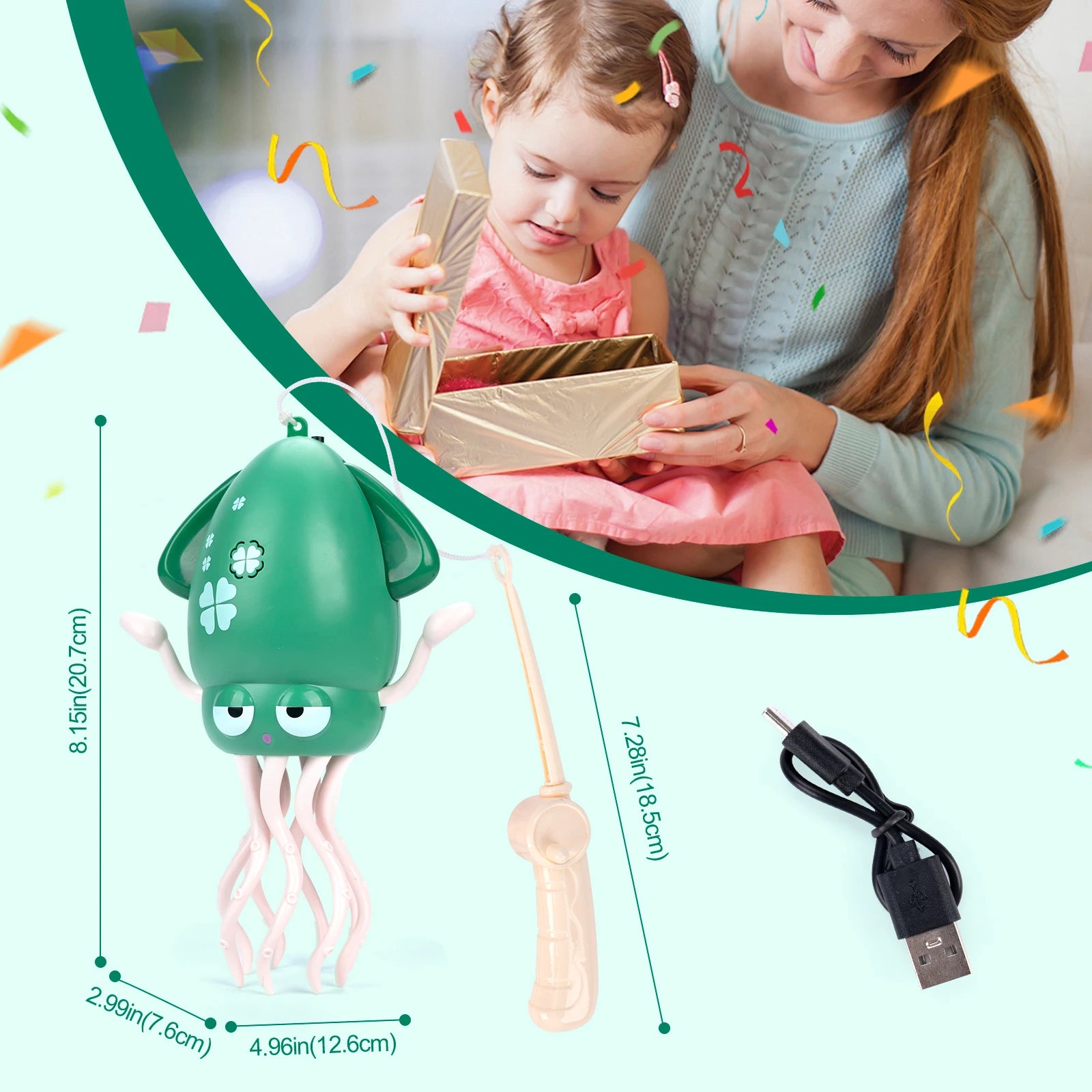 Dancing Squid Kids Electronic Pet Toy &ndash; Interactive Educational Fun