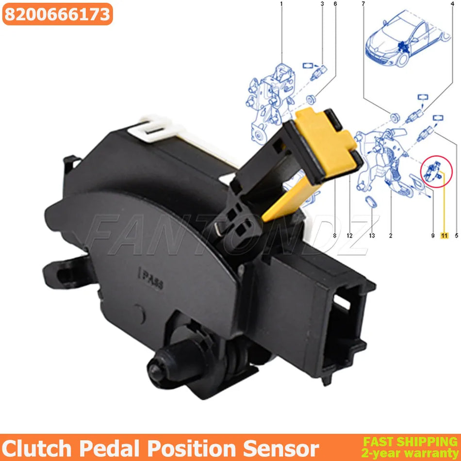 Clutch Pedal Position Sensor for Renault Espace Mk4 Megane Vel Satis Koleos Laguna Scenic Mk2 Mk3 8200666173
