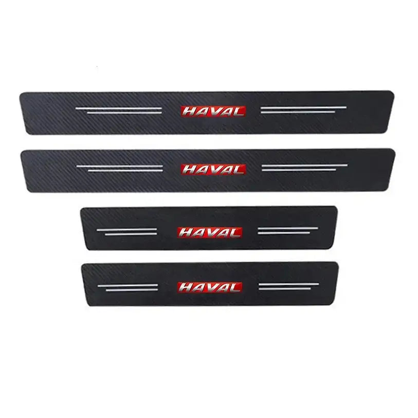 Haval Car Door Sill Protector Carbon Fiber Anti Scratch 4pcs door sill