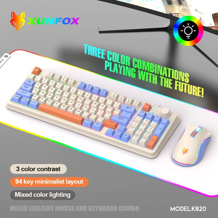 K-Snake K820 USB Wired Game Keyboard Mouse Set &ndash; Illuminated