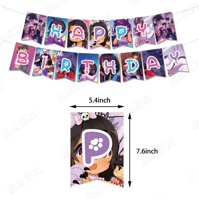 Aphmau Plushies Birthday Party Decoration Set