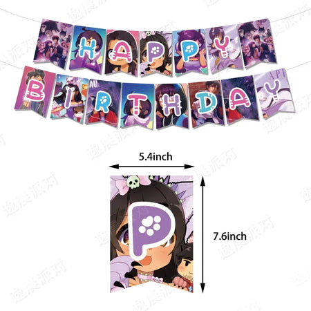 Aphmau Plushies Birthday Party Decoration Set