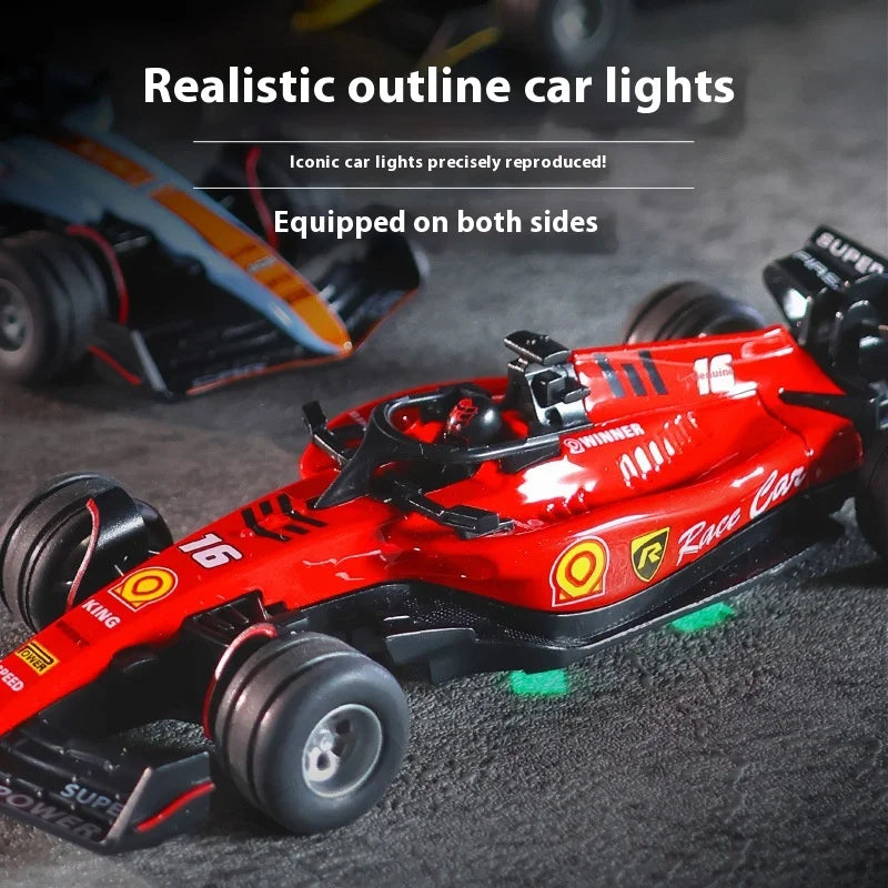 Mașină RC Mini Alloy 1:64 cu iluminare ajustabilă pentru copii, control de la distanță