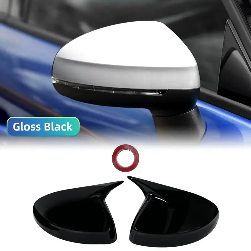 For Audi A1 2011-2018 Car Rearview Side Mirror Cover Wing Cap Exterior Door Shell Trim ABS Carbon Accessories by InterCyprus Trading Ltd