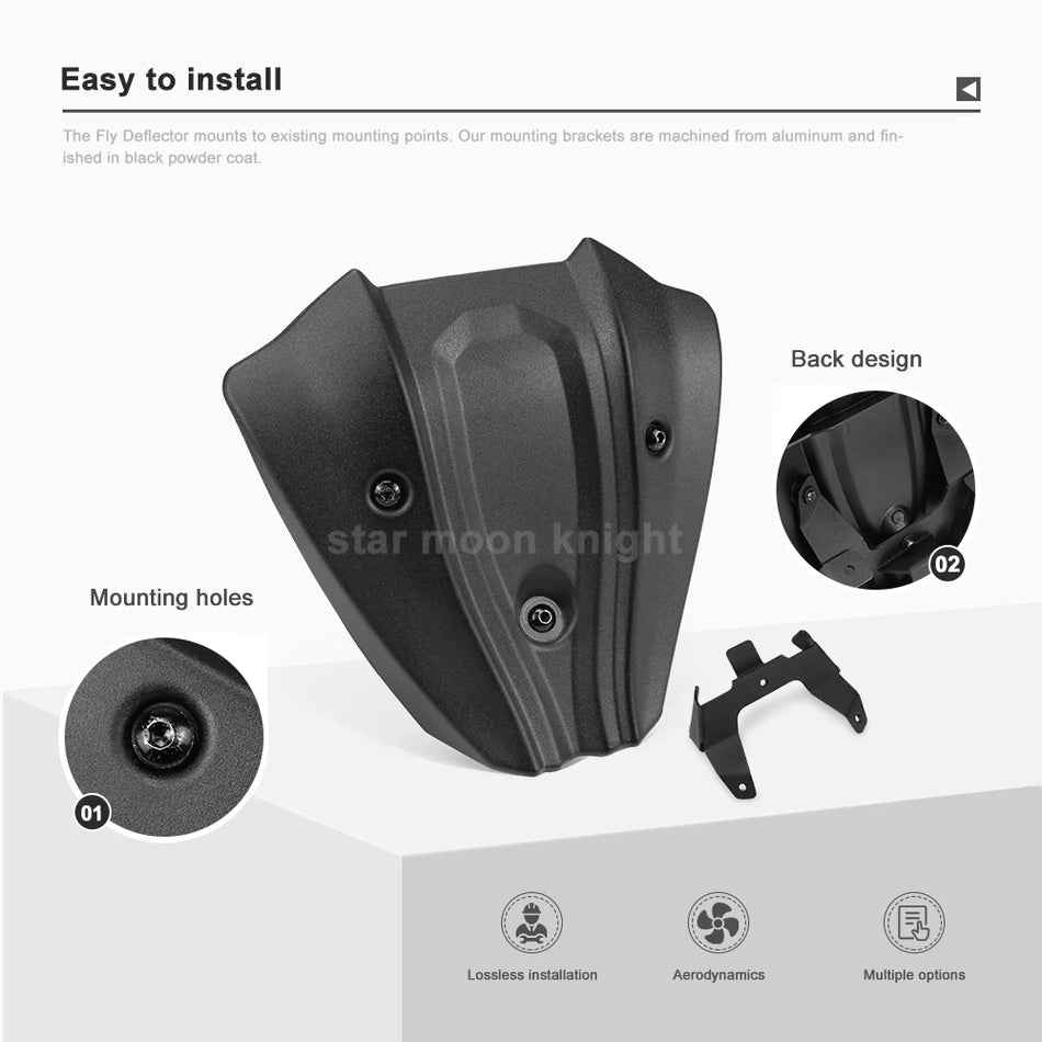 Yamaha MT-09 Flygskärm Vindruta för MT-09 SP 2024 med ABS-plast och kolstålbeslag