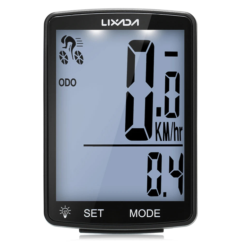 LIXADA Wireless Bike Computer LCD Screen &ndash; IPX6 Waterproof