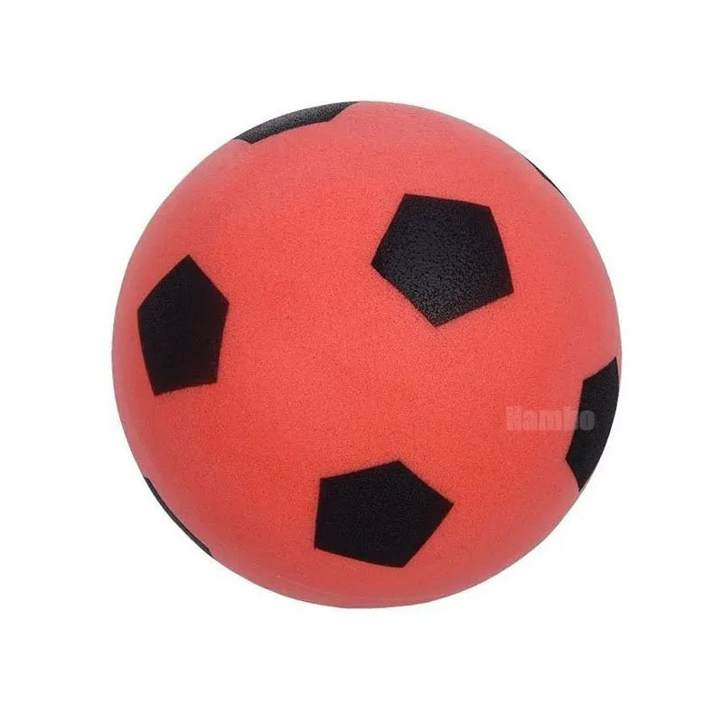Hambo Silent Soccer Ball - Size 9.25inch Airless Foam Football Dia 23.5cm - Red