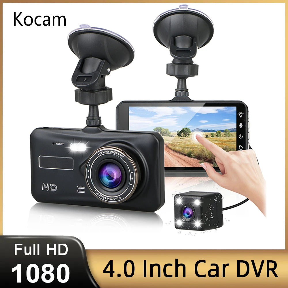 Dash Cam Front and Rear Camera CAR DVR &ndash; Full HD 1080P Night Vision Recorder