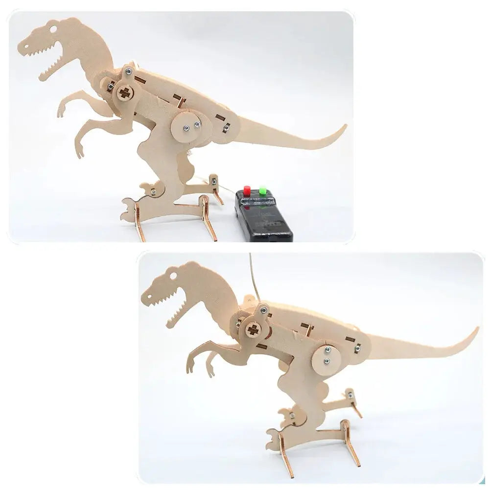 DIY Dinosaur T Rex 3D Model STEM Basics Science Toys for Boys Electric Crawling Wood Model Assembly Puzzle Teen Friends Gift by InterCyprus Trading Ltd