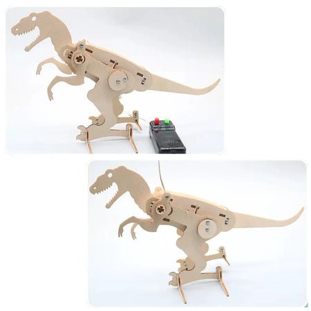 DIY Dinosaur T Rex 3D Model STEM Basics Science Toys for Boys Electric Crawling Wood Model Assembly Puzzle Teen Friends Gift by InterCyprus Trading Ltd
