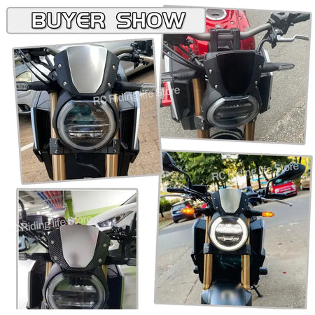 CB1000R Motorcycle Windshield For Honda CB1000 R 2018-2020 CB 1000R 21-2023 Sport Windshield Wind Deflector Visor Screen Bracket by InterCyprus Trading Ltd