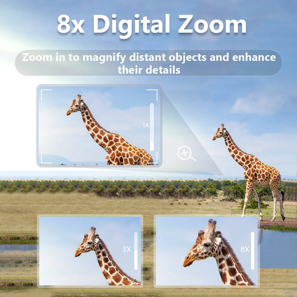 4K Night Vision Goggles 8X Digital Zoom 600m Night Vision Binoculars Head-Mounted Infrared NVG Tactical Light for Outdoor