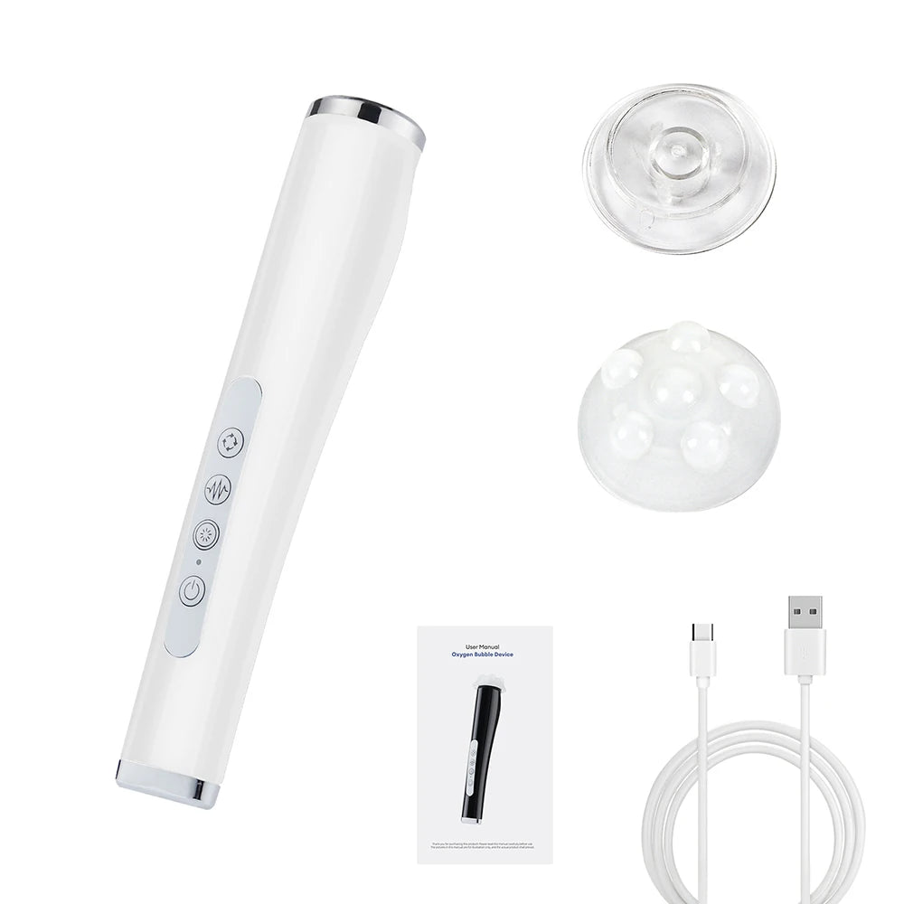 Oxygen Bubble Pen CO2 Facial Machine &ndash; Skin Rejuvenation White
