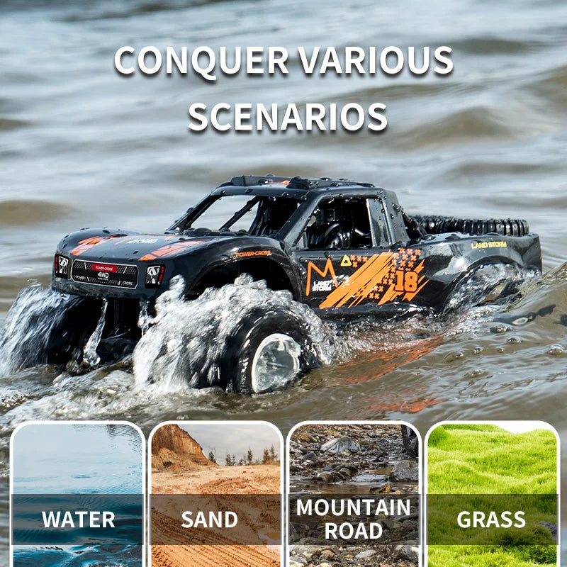 4WD RC Amphibious Off Road Vehicle &ndash; Waterproof Remote