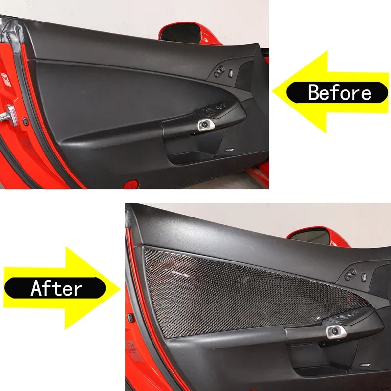 Rifinitura pannello porta in fibra di carbonio per Corvette C6 dal 2005 al 2013