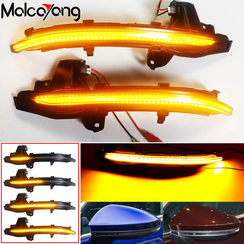 LED Dynamic Turn Signal Light Side Wing Mirror Sequential Indicator Blinker Lamp For Audi A6 C8 4K A7 4K8 A8 D5 2018 2019