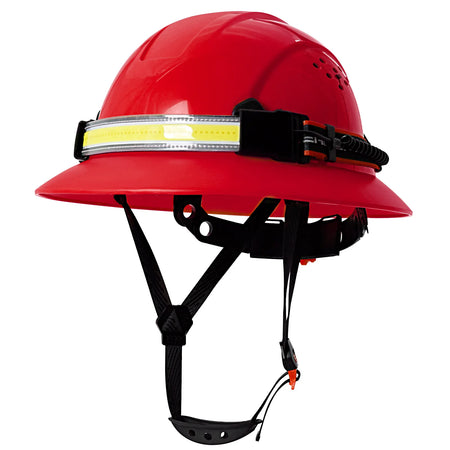 CE Full Brim Safety Helmet LED Lighting &ndash; Anti Collision Red